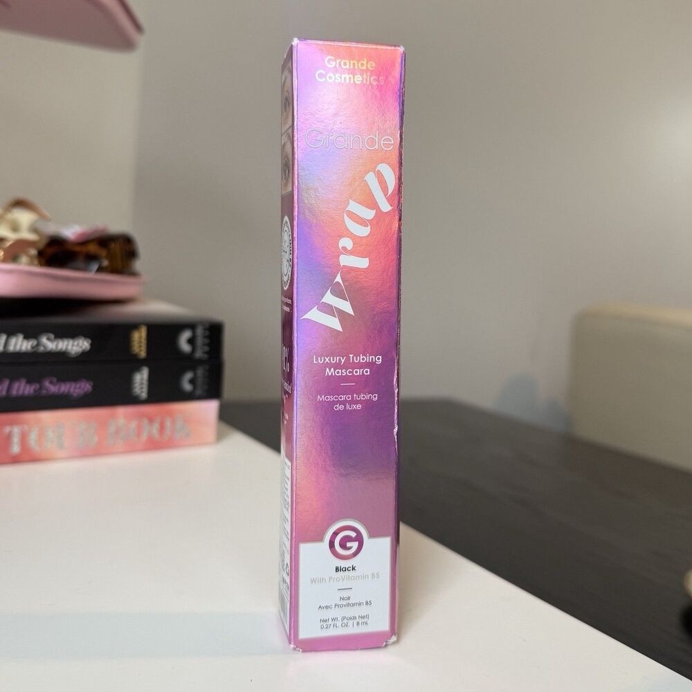 Grande Cosmetics Grande Wrap Luxury Tubing Mascara Black Smudge Proof NEW in Box